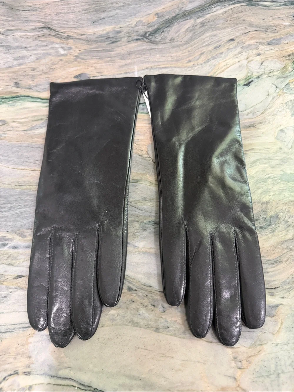 Women's Black Leather Dress Gloves - Classic Elegance